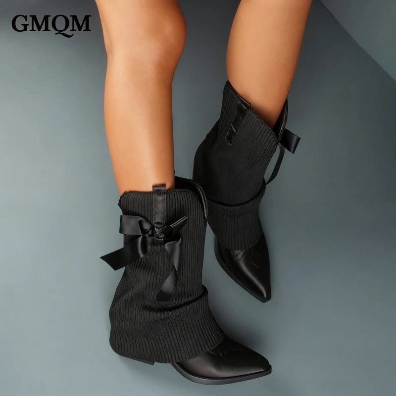 Sweater Bow Booties