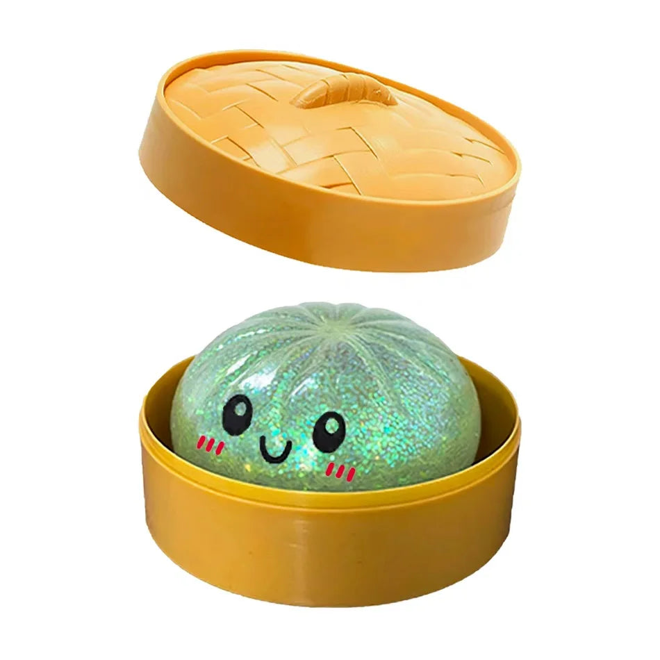 3-Pack Glitter Dumpling Squishy Set