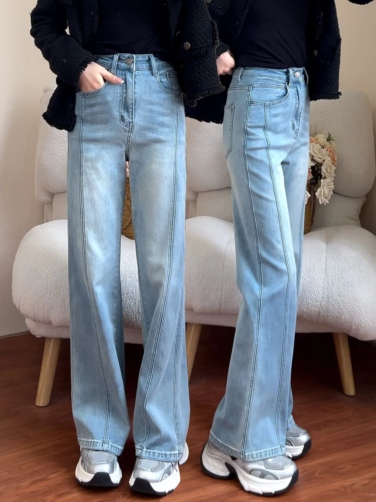 Retro Flared Denim Jeans
