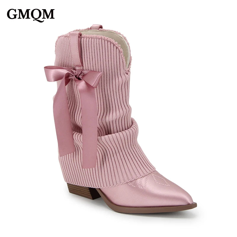 Sweater Bow Booties
