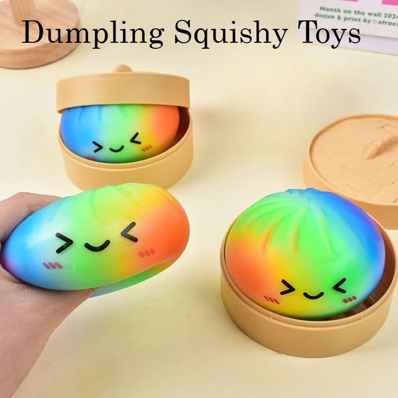 Rainbow Color Dumpling Squishy