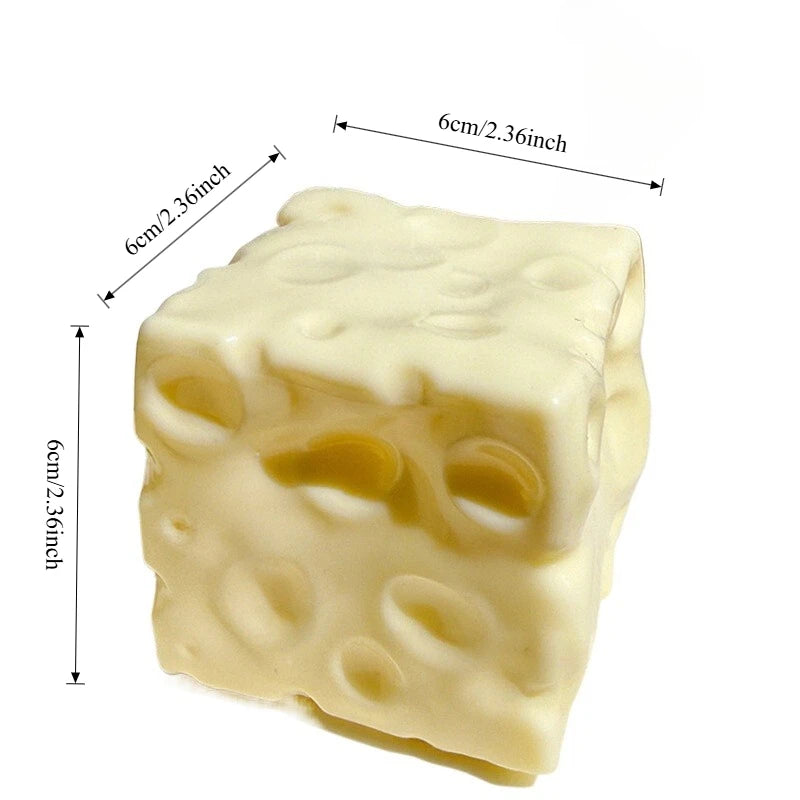 Cheese Cube Squishy Fidget Toy – 6 cm