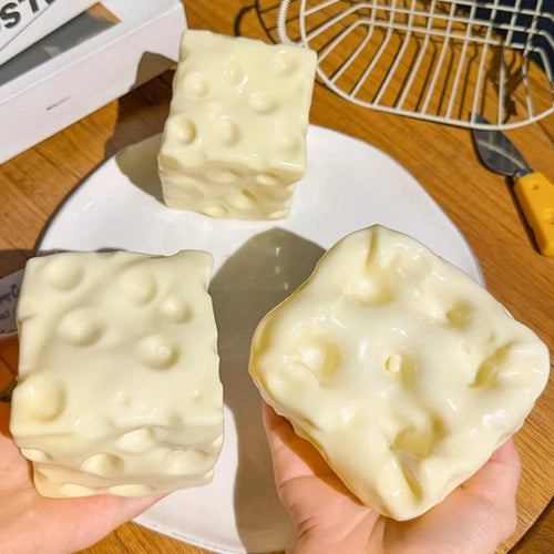 Cheese Cube Squishy Fidget Toy – 6 cm