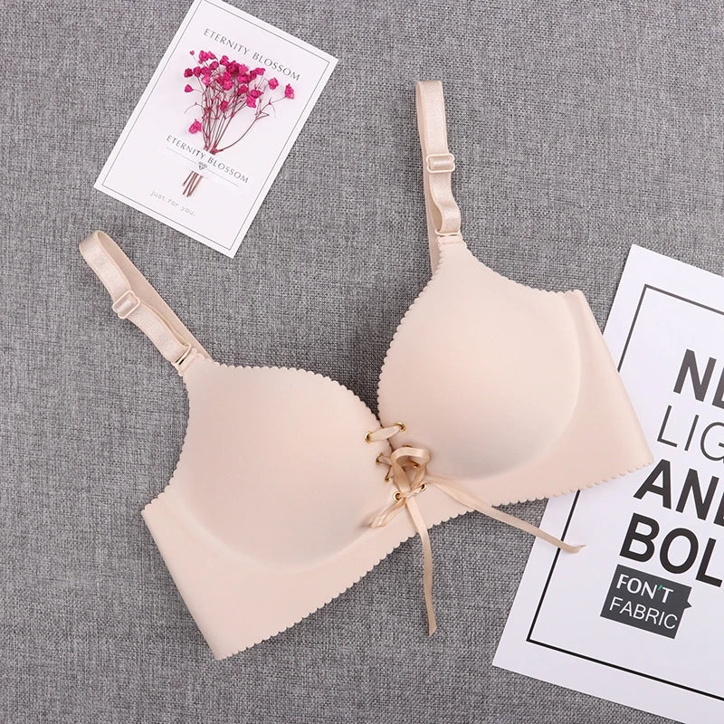 Drawstring Push Up Bra