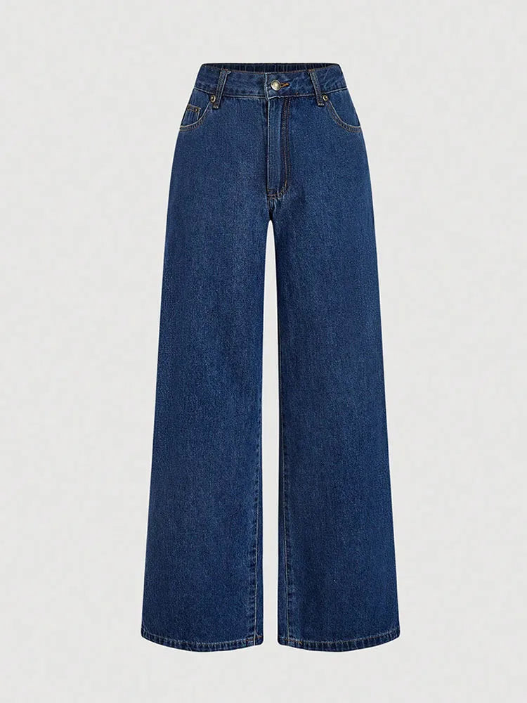 Retro Denim Pants Set