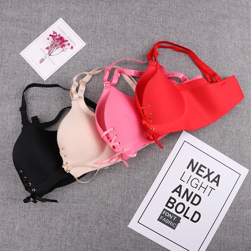 Drawstring Push Up Bra